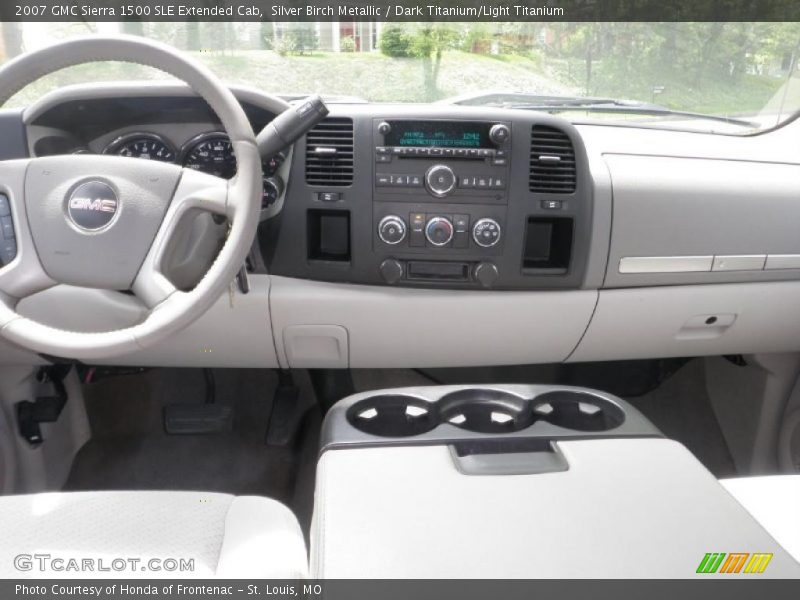 Silver Birch Metallic / Dark Titanium/Light Titanium 2007 GMC Sierra 1500 SLE Extended Cab