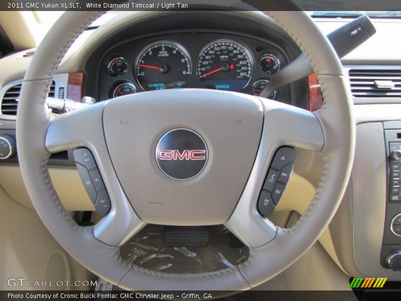 White Diamond Tintcoat / Light Tan 2011 GMC Yukon XL SLT