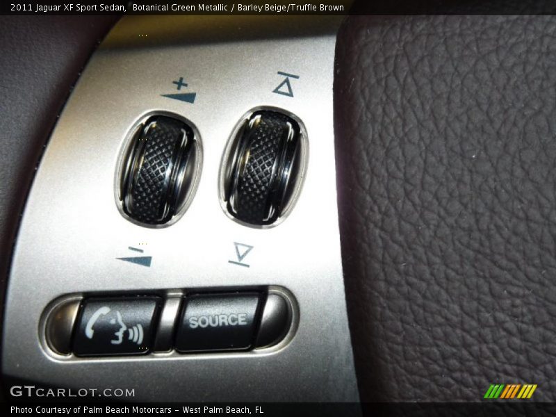 Botanical Green Metallic / Barley Beige/Truffle Brown 2011 Jaguar XF Sport Sedan