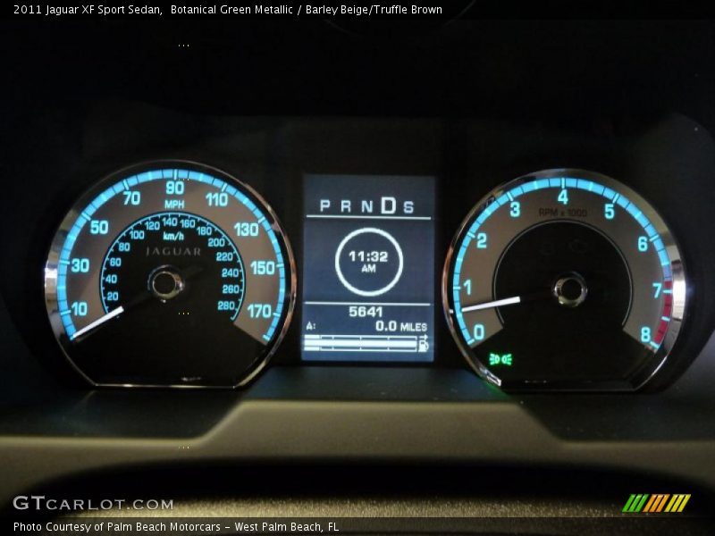 Botanical Green Metallic / Barley Beige/Truffle Brown 2011 Jaguar XF Sport Sedan