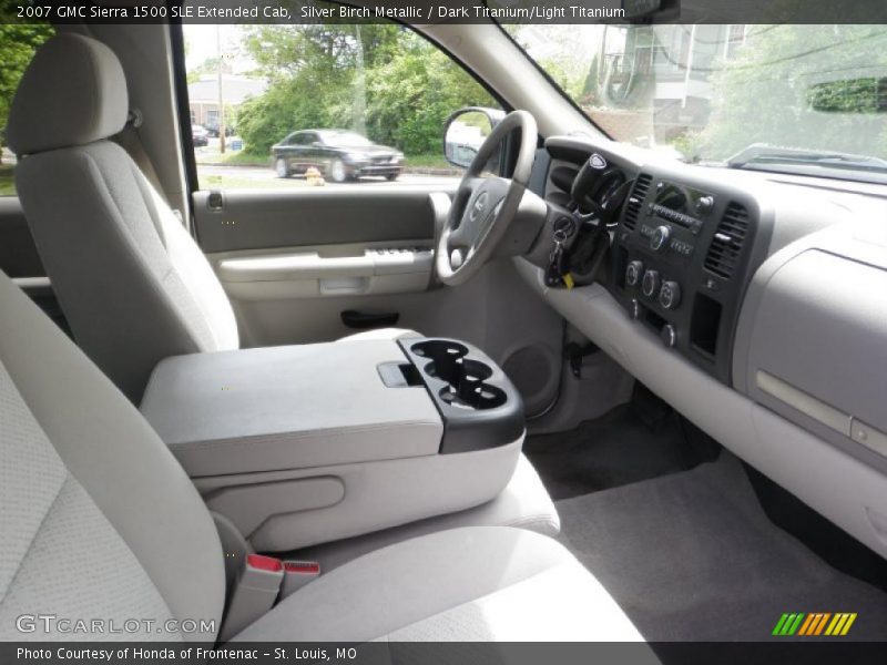 Silver Birch Metallic / Dark Titanium/Light Titanium 2007 GMC Sierra 1500 SLE Extended Cab