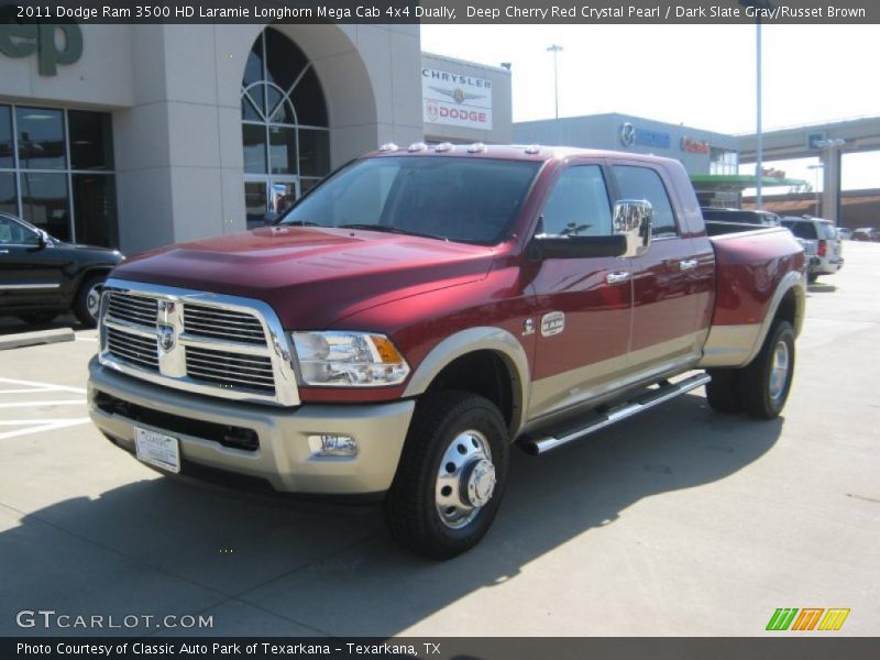 Front 3/4 View of 2011 Ram 3500 HD Laramie Longhorn Mega Cab 4x4 Dually