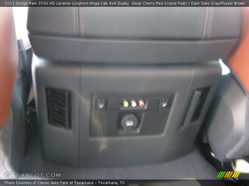 Deep Cherry Red Crystal Pearl / Dark Slate Gray/Russet Brown 2011 Dodge Ram 3500 HD Laramie Longhorn Mega Cab 4x4 Dually