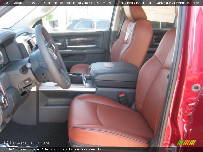  2011 Ram 3500 HD Laramie Longhorn Mega Cab 4x4 Dually Dark Slate Gray/Russet Brown Interior