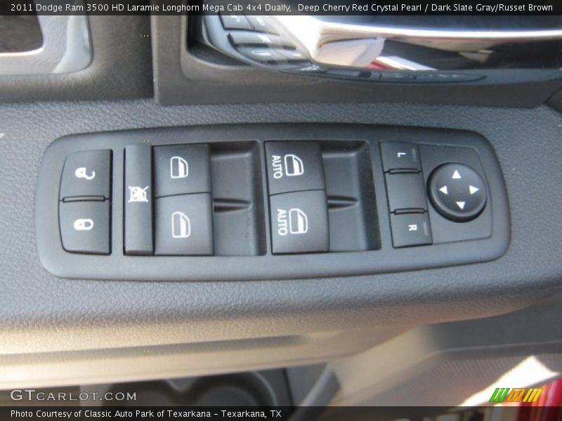 Deep Cherry Red Crystal Pearl / Dark Slate Gray/Russet Brown 2011 Dodge Ram 3500 HD Laramie Longhorn Mega Cab 4x4 Dually