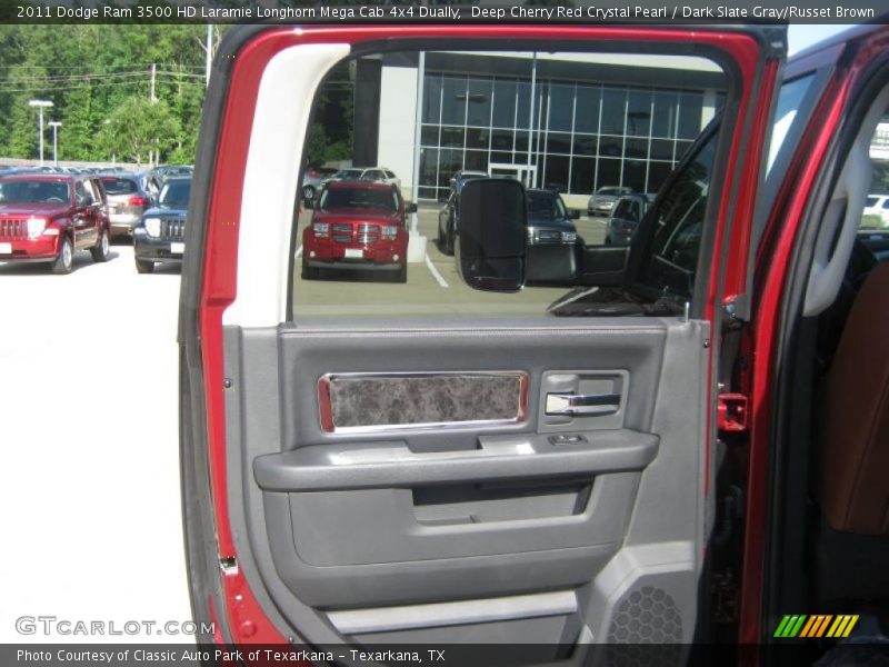 Deep Cherry Red Crystal Pearl / Dark Slate Gray/Russet Brown 2011 Dodge Ram 3500 HD Laramie Longhorn Mega Cab 4x4 Dually