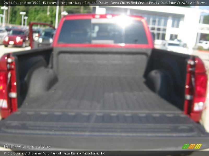 Deep Cherry Red Crystal Pearl / Dark Slate Gray/Russet Brown 2011 Dodge Ram 3500 HD Laramie Longhorn Mega Cab 4x4 Dually