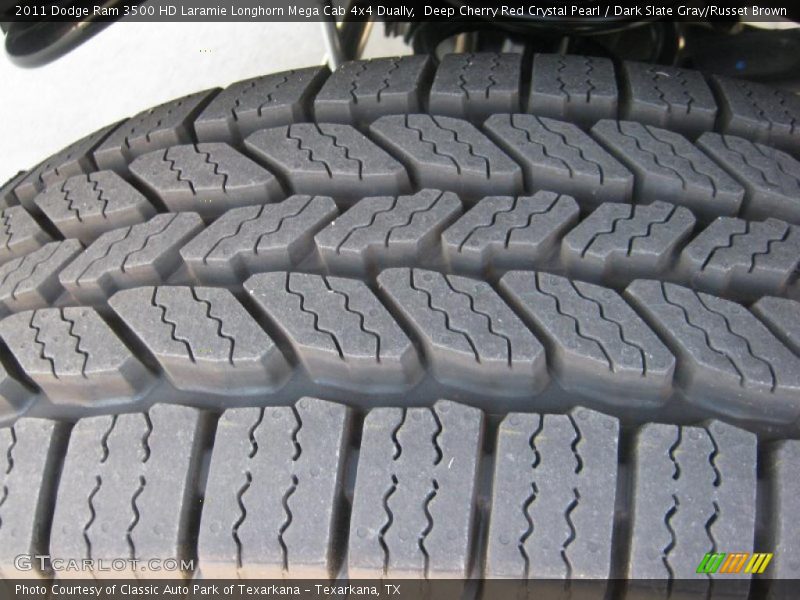 Deep Cherry Red Crystal Pearl / Dark Slate Gray/Russet Brown 2011 Dodge Ram 3500 HD Laramie Longhorn Mega Cab 4x4 Dually