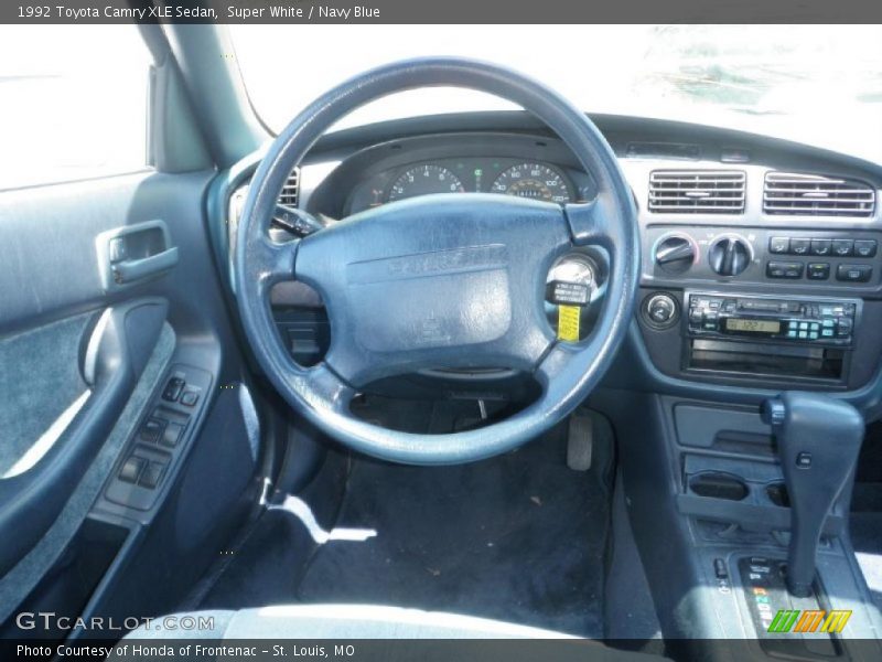 Super White / Navy Blue 1992 Toyota Camry XLE Sedan