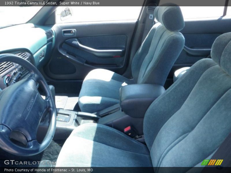 Super White / Navy Blue 1992 Toyota Camry XLE Sedan