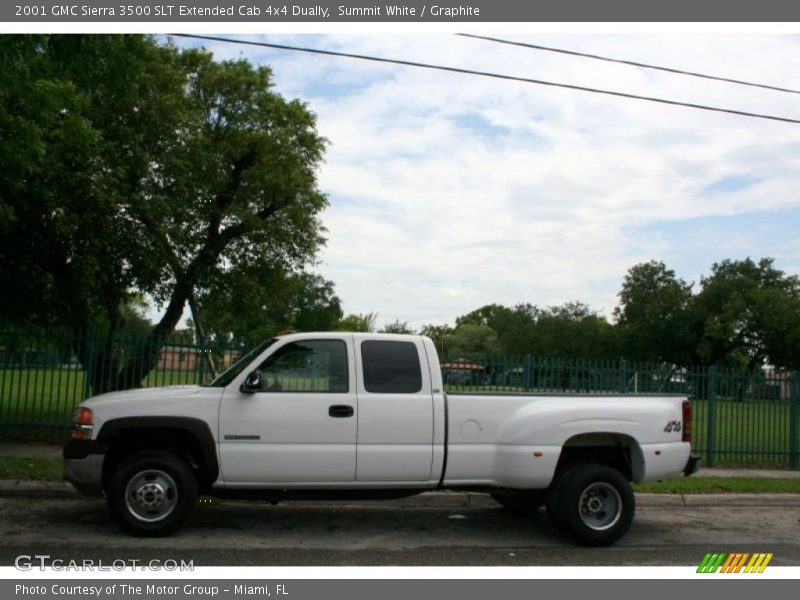 Summit White / Graphite 2001 GMC Sierra 3500 SLT Extended Cab 4x4 Dually