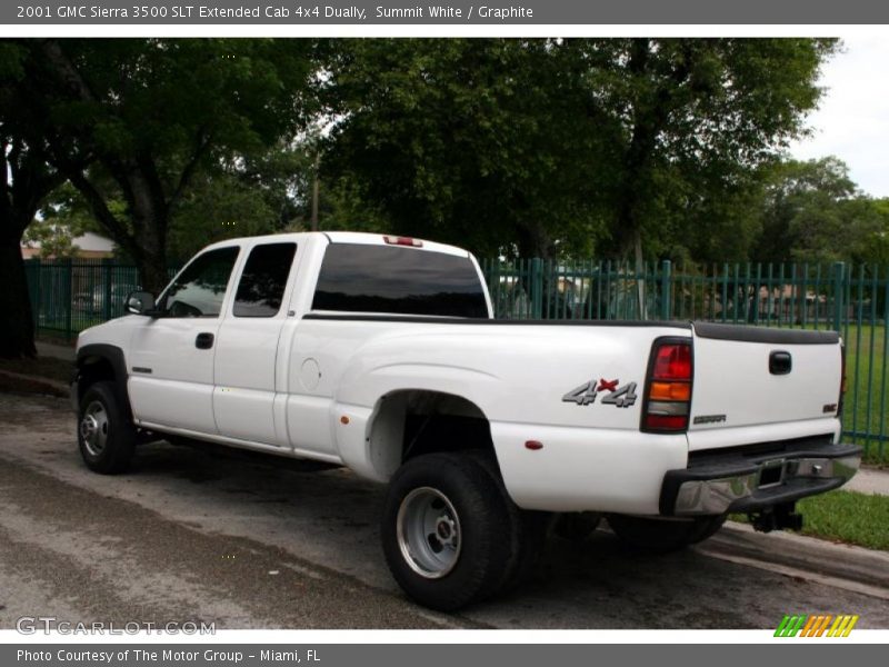 Summit White / Graphite 2001 GMC Sierra 3500 SLT Extended Cab 4x4 Dually