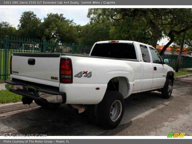Summit White / Graphite 2001 GMC Sierra 3500 SLT Extended Cab 4x4 Dually