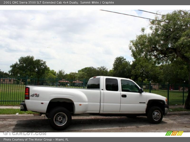 Summit White / Graphite 2001 GMC Sierra 3500 SLT Extended Cab 4x4 Dually