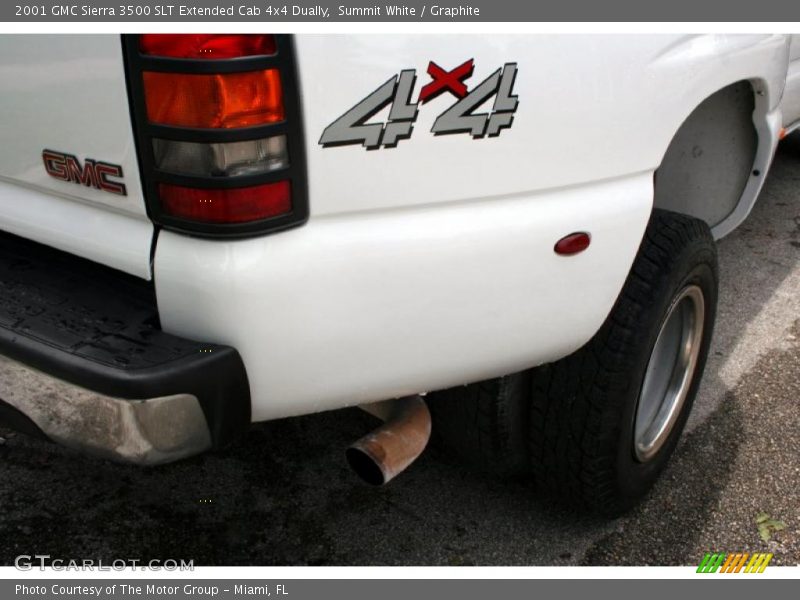 Summit White / Graphite 2001 GMC Sierra 3500 SLT Extended Cab 4x4 Dually