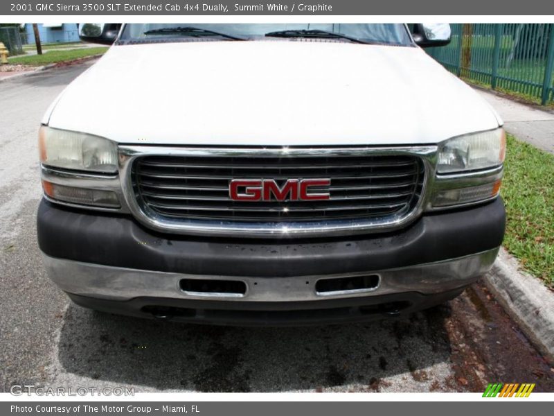 Summit White / Graphite 2001 GMC Sierra 3500 SLT Extended Cab 4x4 Dually