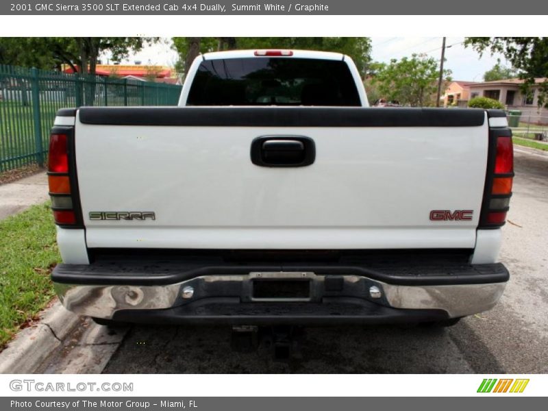 Summit White / Graphite 2001 GMC Sierra 3500 SLT Extended Cab 4x4 Dually