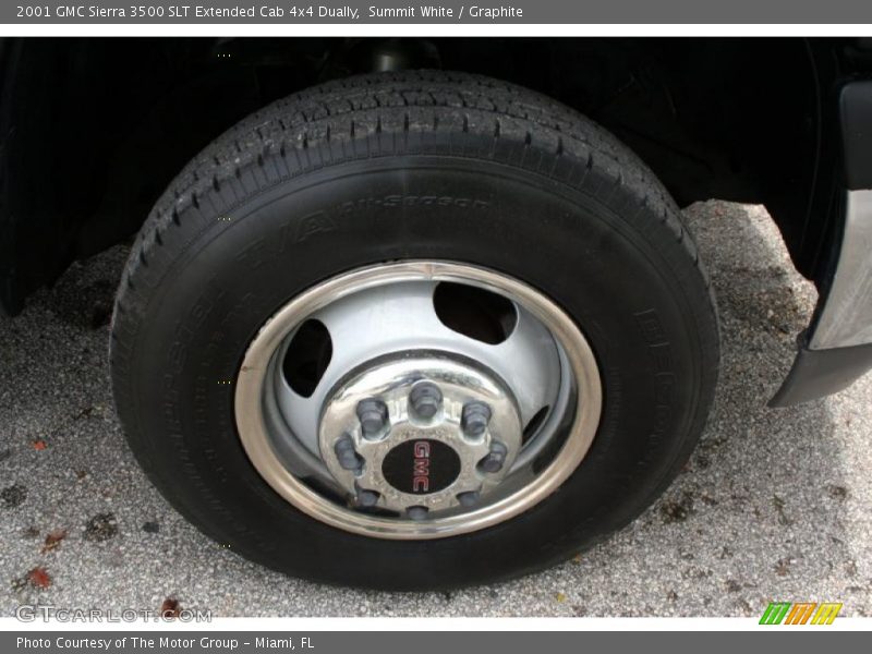 Summit White / Graphite 2001 GMC Sierra 3500 SLT Extended Cab 4x4 Dually