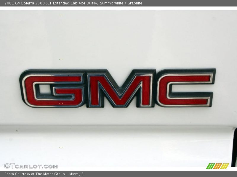 Summit White / Graphite 2001 GMC Sierra 3500 SLT Extended Cab 4x4 Dually