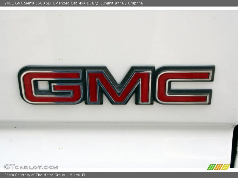 Summit White / Graphite 2001 GMC Sierra 3500 SLT Extended Cab 4x4 Dually