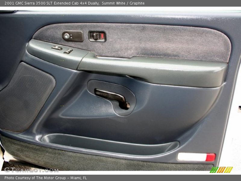 Summit White / Graphite 2001 GMC Sierra 3500 SLT Extended Cab 4x4 Dually