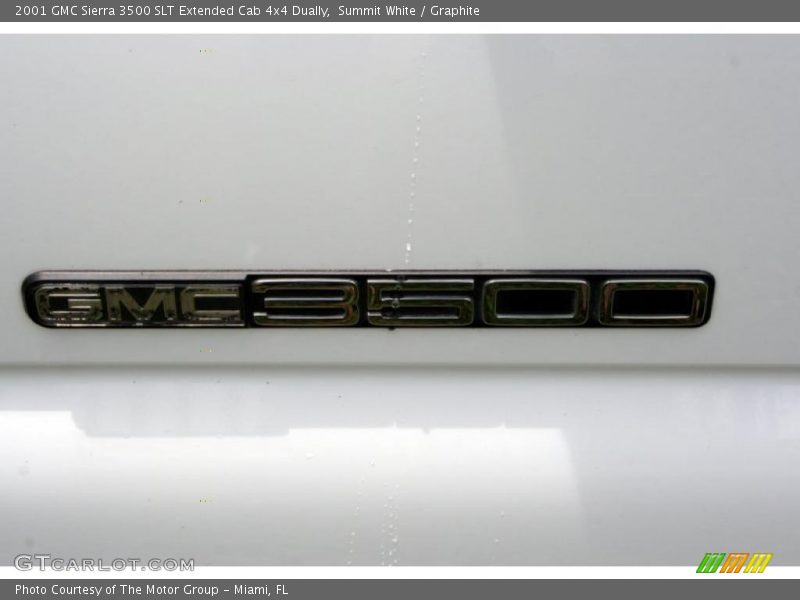 Summit White / Graphite 2001 GMC Sierra 3500 SLT Extended Cab 4x4 Dually