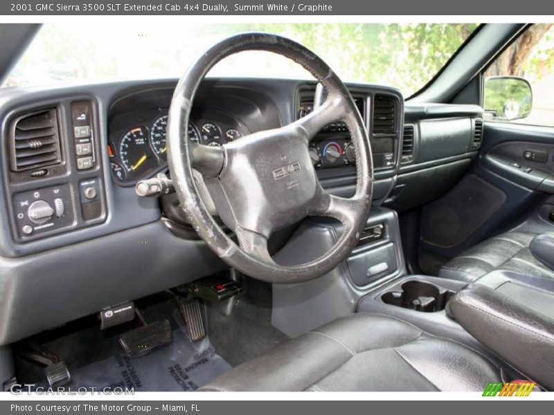 Summit White / Graphite 2001 GMC Sierra 3500 SLT Extended Cab 4x4 Dually