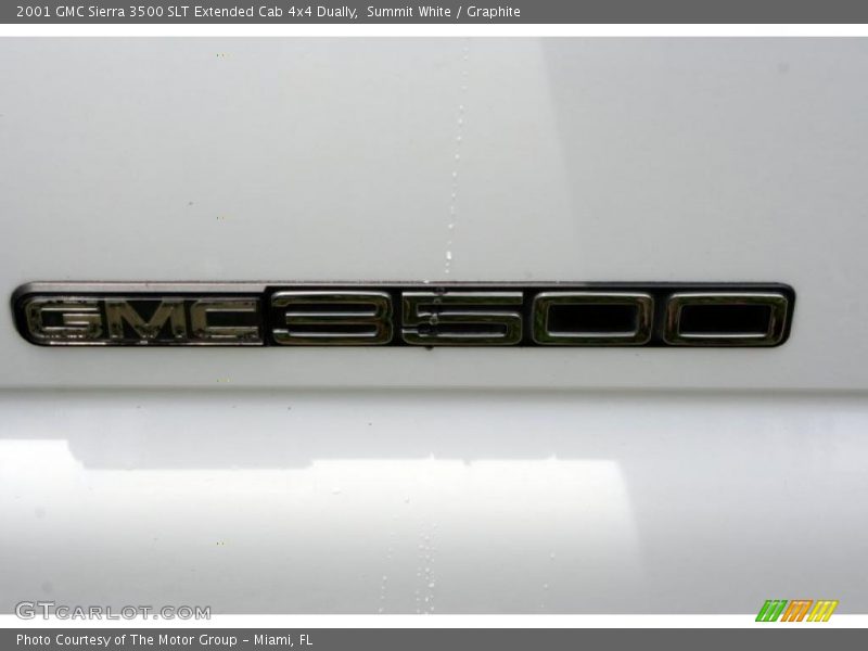 Summit White / Graphite 2001 GMC Sierra 3500 SLT Extended Cab 4x4 Dually