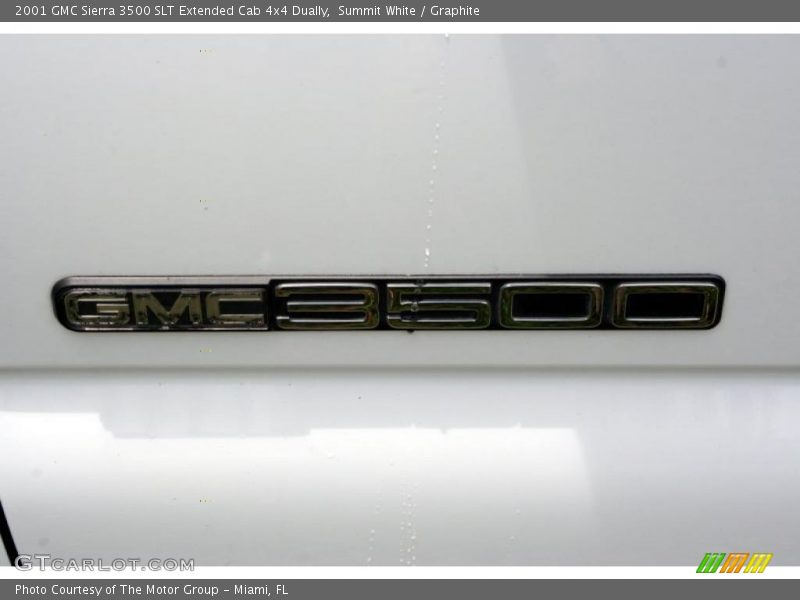 Summit White / Graphite 2001 GMC Sierra 3500 SLT Extended Cab 4x4 Dually