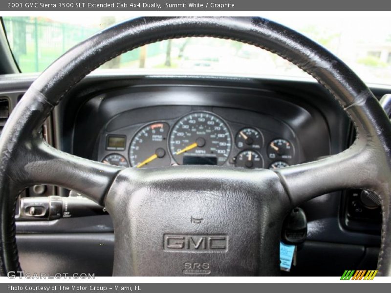 Summit White / Graphite 2001 GMC Sierra 3500 SLT Extended Cab 4x4 Dually