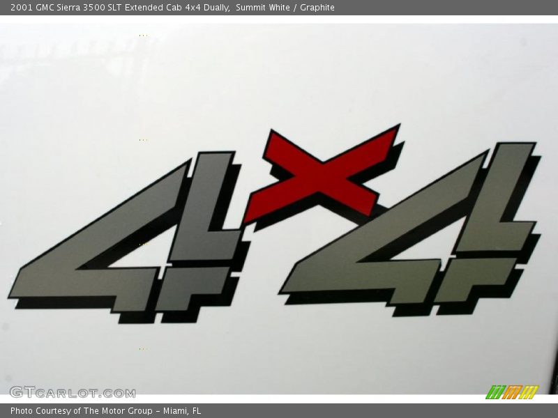 Summit White / Graphite 2001 GMC Sierra 3500 SLT Extended Cab 4x4 Dually