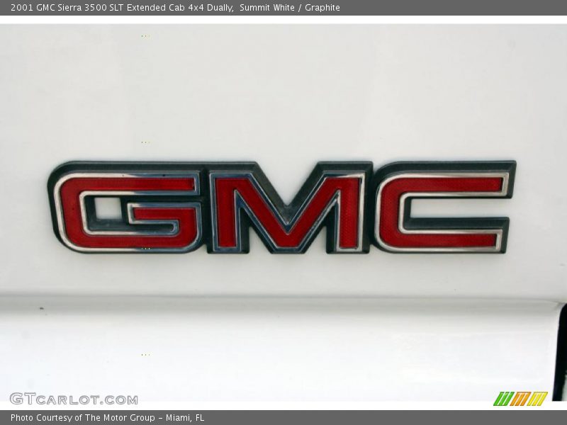 Summit White / Graphite 2001 GMC Sierra 3500 SLT Extended Cab 4x4 Dually