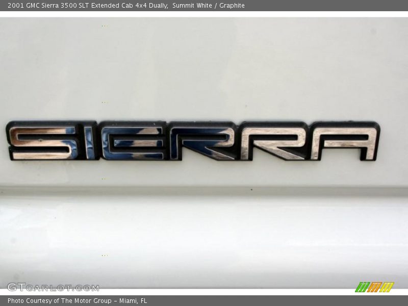 Summit White / Graphite 2001 GMC Sierra 3500 SLT Extended Cab 4x4 Dually