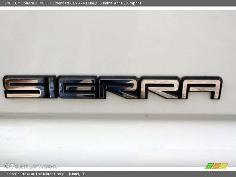 Summit White / Graphite 2001 GMC Sierra 3500 SLT Extended Cab 4x4 Dually