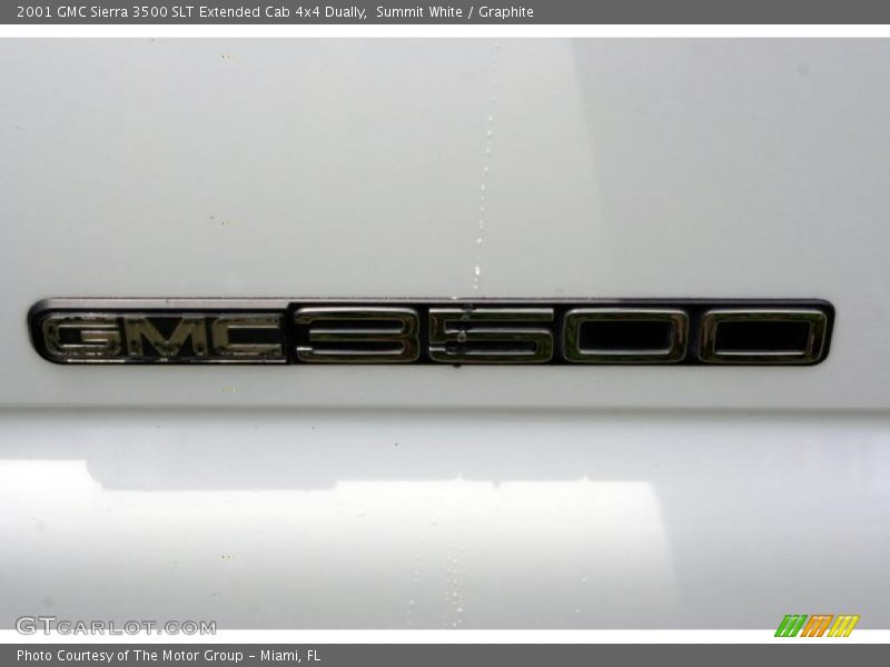 Summit White / Graphite 2001 GMC Sierra 3500 SLT Extended Cab 4x4 Dually