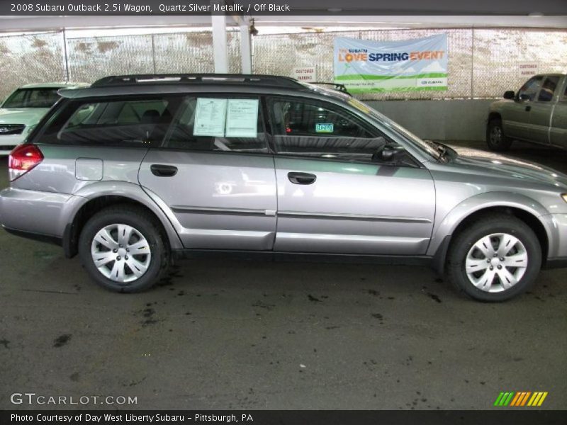 Quartz Silver Metallic / Off Black 2008 Subaru Outback 2.5i Wagon