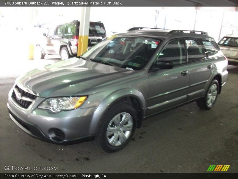 Quartz Silver Metallic / Off Black 2008 Subaru Outback 2.5i Wagon