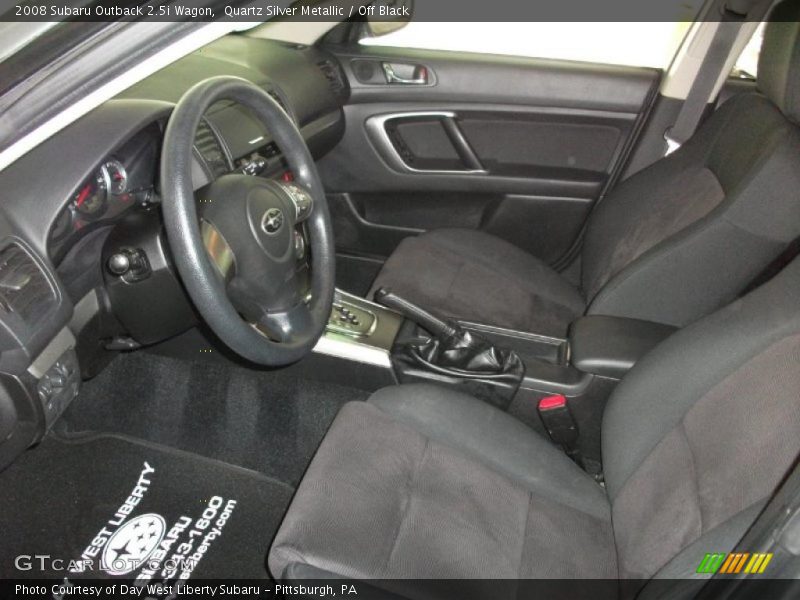Quartz Silver Metallic / Off Black 2008 Subaru Outback 2.5i Wagon
