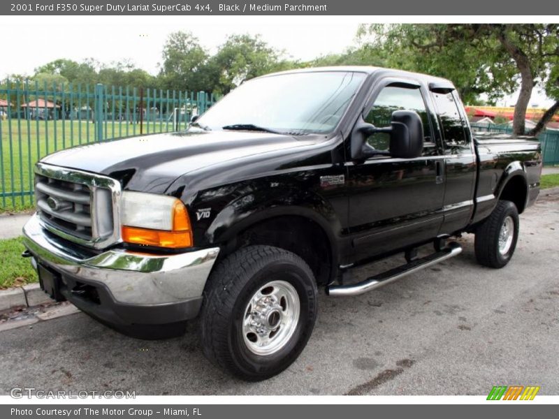 Black / Medium Parchment 2001 Ford F350 Super Duty Lariat SuperCab 4x4