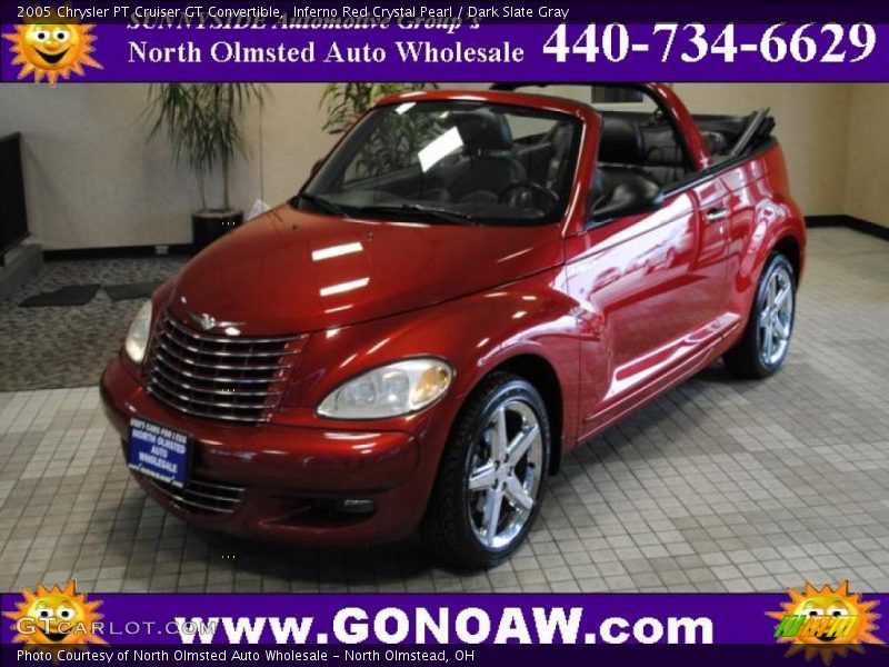 Inferno Red Crystal Pearl / Dark Slate Gray 2005 Chrysler PT Cruiser GT Convertible