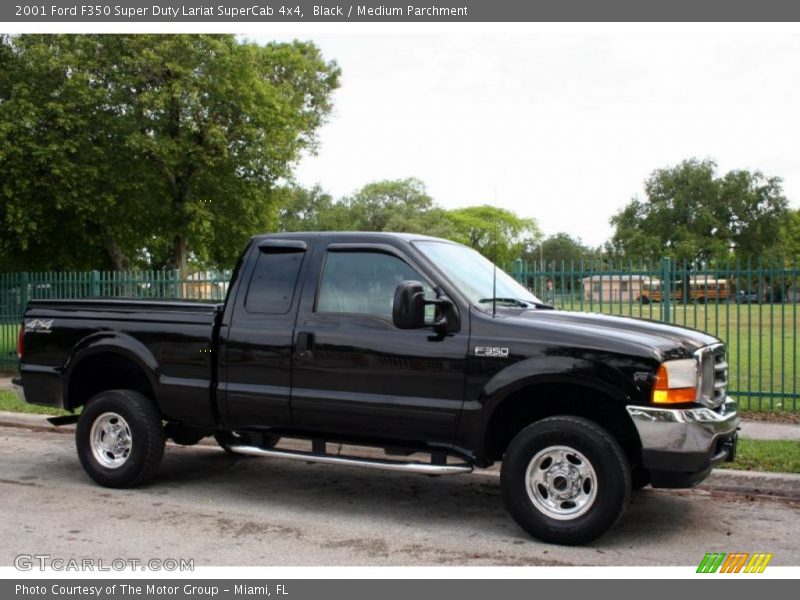 Black / Medium Parchment 2001 Ford F350 Super Duty Lariat SuperCab 4x4