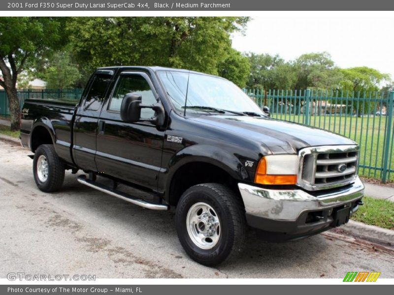 Black / Medium Parchment 2001 Ford F350 Super Duty Lariat SuperCab 4x4