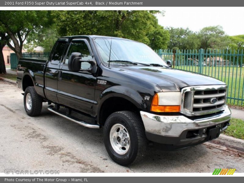 Black / Medium Parchment 2001 Ford F350 Super Duty Lariat SuperCab 4x4