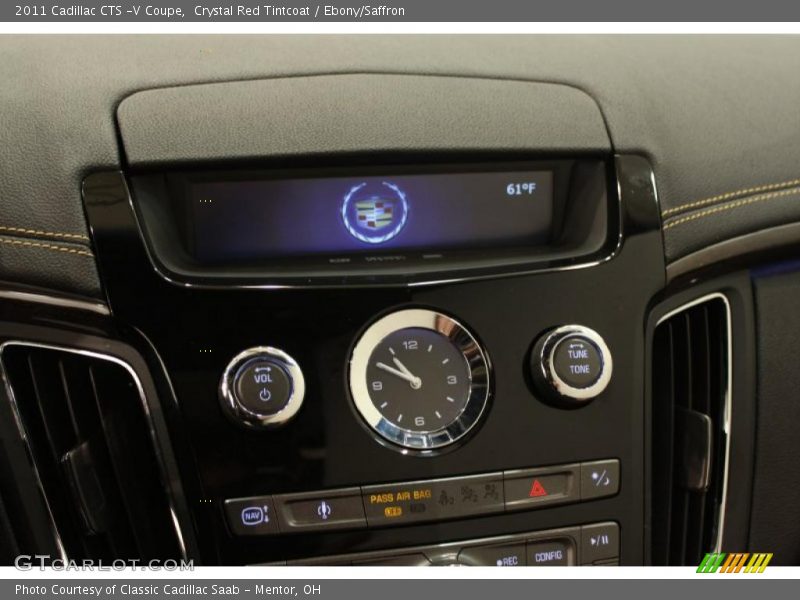 Crystal Red Tintcoat / Ebony/Saffron 2011 Cadillac CTS -V Coupe