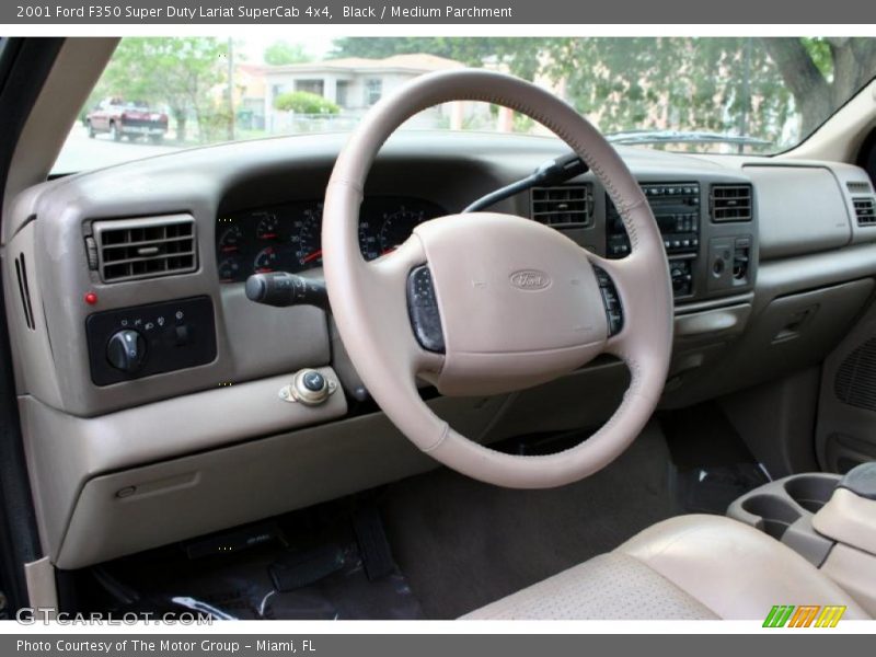Black / Medium Parchment 2001 Ford F350 Super Duty Lariat SuperCab 4x4