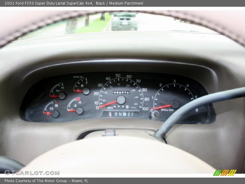 Black / Medium Parchment 2001 Ford F350 Super Duty Lariat SuperCab 4x4