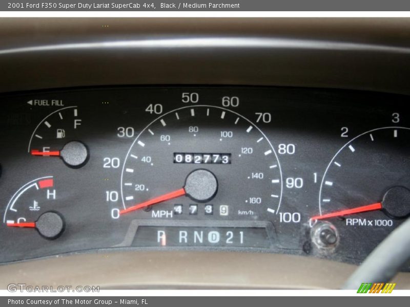 Black / Medium Parchment 2001 Ford F350 Super Duty Lariat SuperCab 4x4