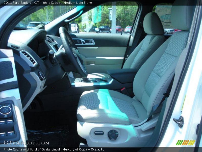 White Suede / Medium Light Stone 2011 Ford Explorer XLT