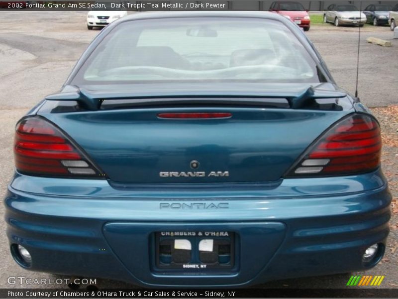 Dark Tropic Teal Metallic / Dark Pewter 2002 Pontiac Grand Am SE Sedan