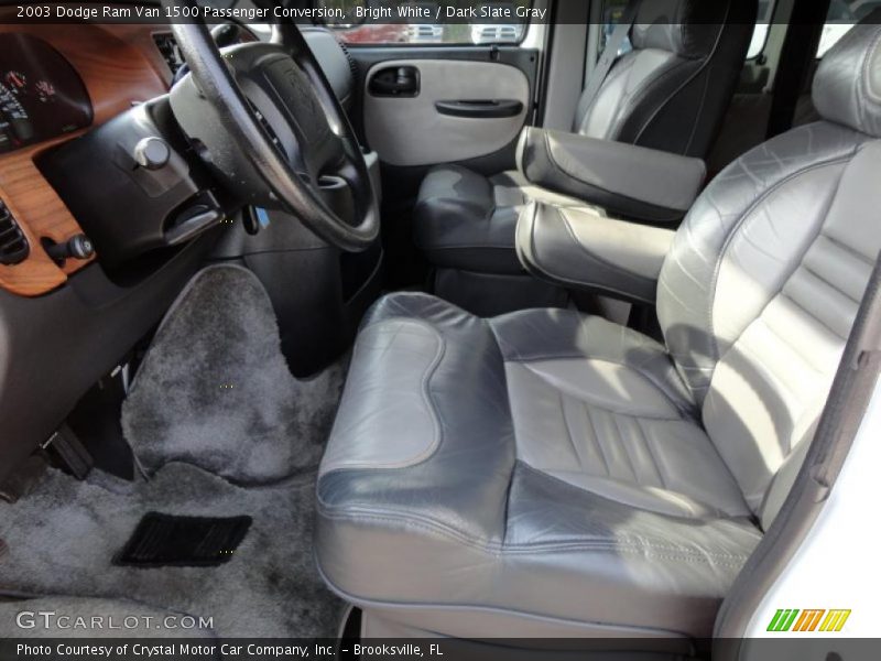 Bright White / Dark Slate Gray 2003 Dodge Ram Van 1500 Passenger Conversion